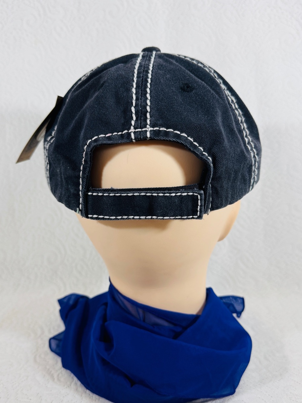 New women 'Camping Hair Don't Care' Black Baseball Cap Hat - Picture 4 of 5